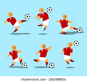 Figurative character of soccer player