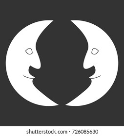 Figurative Moon silhouette