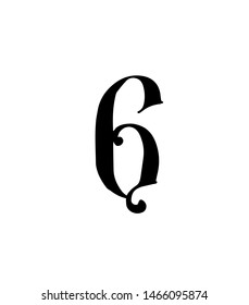 Figure 6. Vector. Logo for the company. Icon for the site. Separate number from the Russian alphabet. Gothic neo-Russian ancient style of 17-19 centuries.