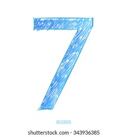 figure 7 a sketch of blue color on a white background