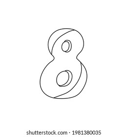 figure 8 drawing, vector illustration