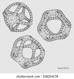Figure abstract with dark dots