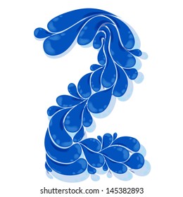 Figure from abstract drops of water