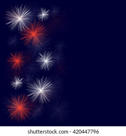 the figure abstract star on a blue background
