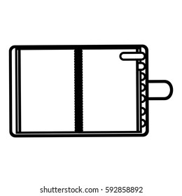 figure agenda with tabs icon, vector illustraction design