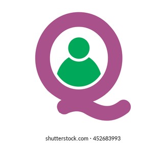 figure alphabet Q typography typeset font image vector icon symbol