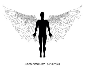 figure of an angel. Vector illustration