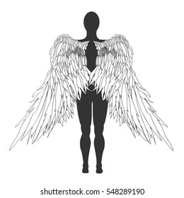 figure of an angel. Vector illustration