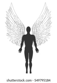 figure of an angel. Vector illustration