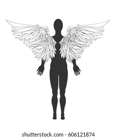 figure of an angel. Vector illustration