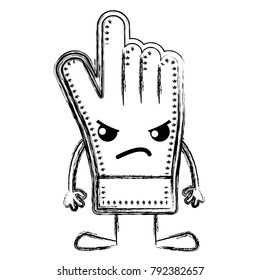figure angry and cute glove sportwear kawaii