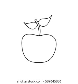 figure apple fruit icon stock, vector illustration desing