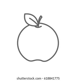 figure apple fruit icon stock