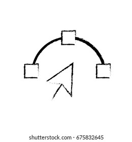 figure arrow cursor with nodes design image
