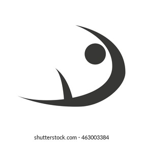 figure athlete silhouette icon vector illustration icon