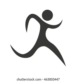 figure athlete silhouette icon vector illustration icon