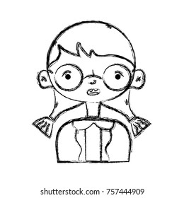 figure avatar girl with blouse and hairstyle design