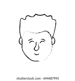 figure avatar man head with hairstyle design