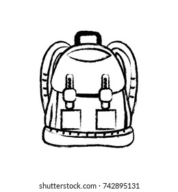figure backpack object with pockets and closures design