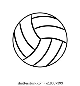 Figure Ball Play Volleyball Icon Stock Vector (Royalty Free) 618839393