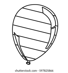 figure balloon with stripes independece day icon, vector illustraction design