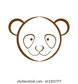 figure bear animal head expression, vector illustration