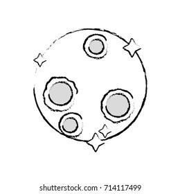 figure beauty moon natural satellite of the earth planet