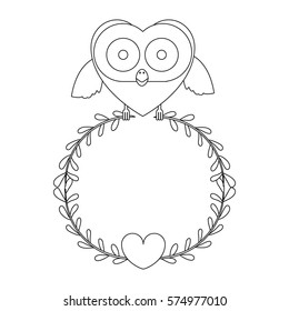 figure bird shaped heart icon image, vector illustration