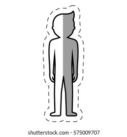 figure body man icon image, vector illustration