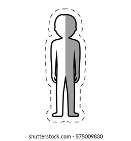 figure body man icon image, vector illustration