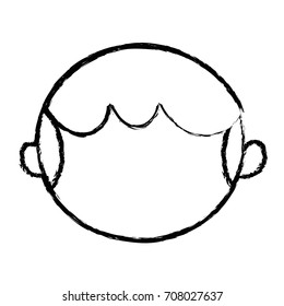 figure boy head with hairstyle design