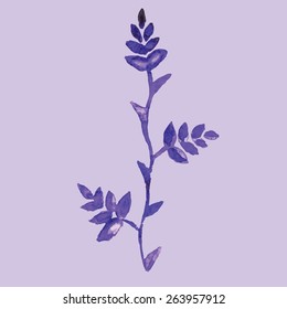 Figure branches painted in watercolor