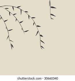 Figure of branches of a tree made by ink
