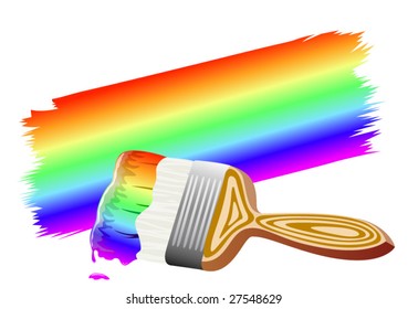 Figure of a brush and strip paint