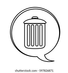 figure can trash emblem icon, vector illustraction design