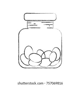 figure candy almonds dessert crystal jar
