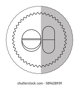 figure capsule and tablet icon image, vector illustration design