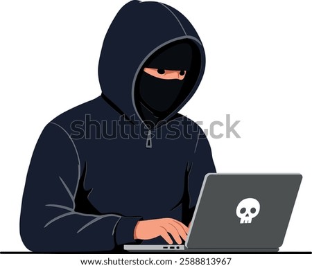 The figure changes position while typing on the laptop.