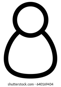 Figure, character / user / avatar icon, symbol. Simple character icon.
