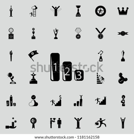 figure chart icon. Sucsess and awards icons universal set for web and mobile
