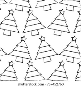 figure chritsmas pine tree with star background decoration