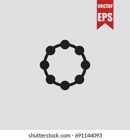 Figure circle icon in trendy isolated on grey background.Vector illustration.