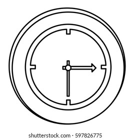 figure clock emblem icon, vector illustraction design image