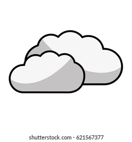 figure cloud weather icon isolated