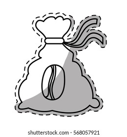 Figure coffee sack icon image, vector illustration