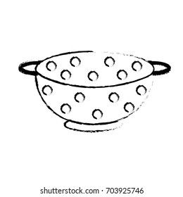 figure colander kitchen utensil object to cuisine