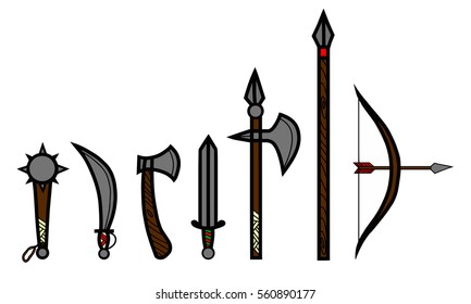 Figure color ancient weapons