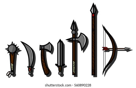 Figure color ancient weapons