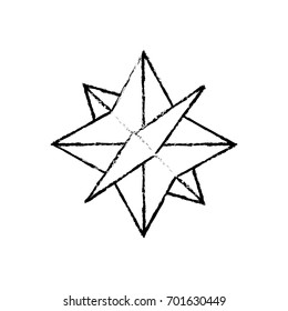 figure compass symbol to geography adventure direction