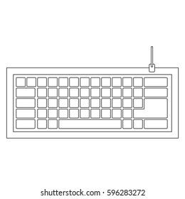 figure computer keyboard icon, vector illustraction design